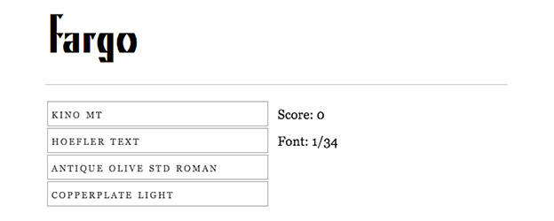 The Rather Difficult Font Game