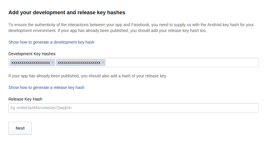 development hashes