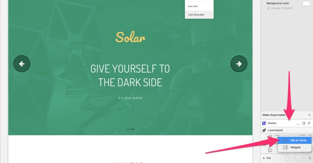 Set homepage in Launchpad