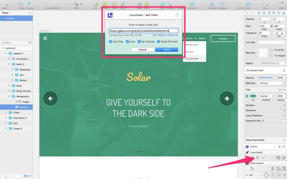 Embed video in Launchpad