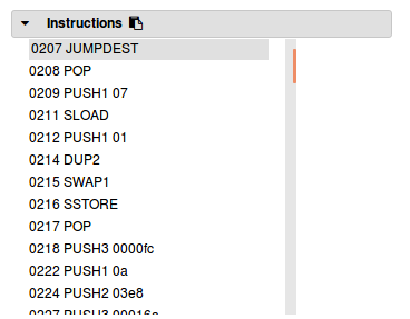 Instructions panel