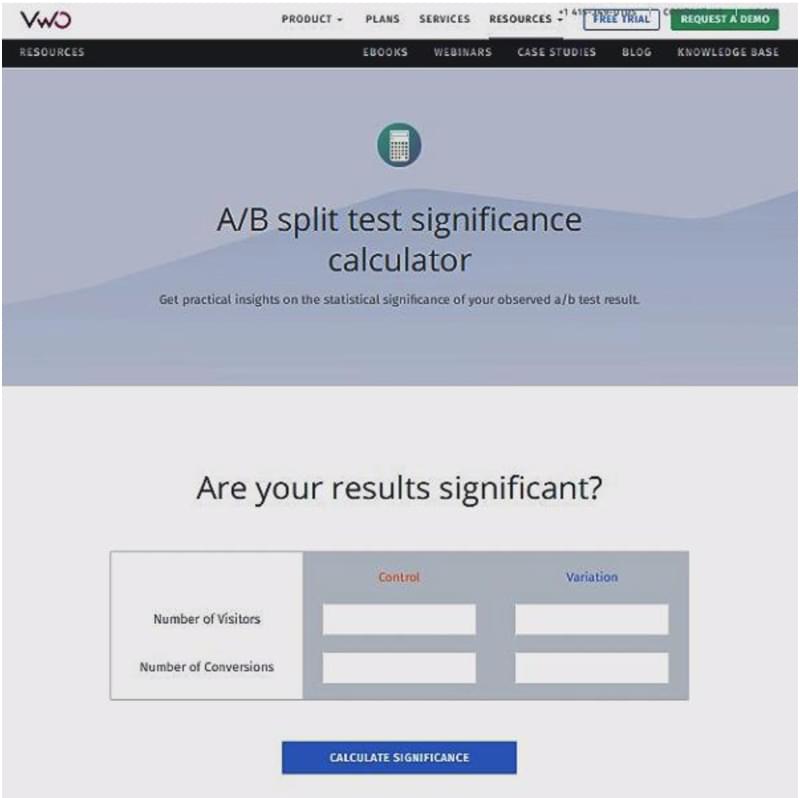 VWO home page